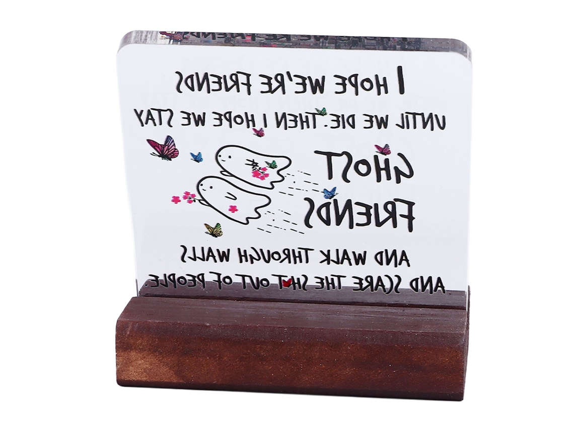 Placa Decorativa De Escritorio Para Oficina, Placa De Madera Y Acrílico Duradera Y Elegante.