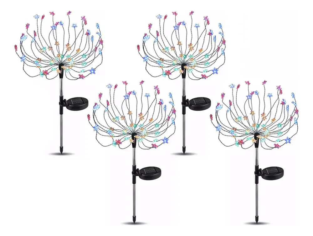 Nueva luz LED solar para jardín con forma de estrella, 4vayotoy