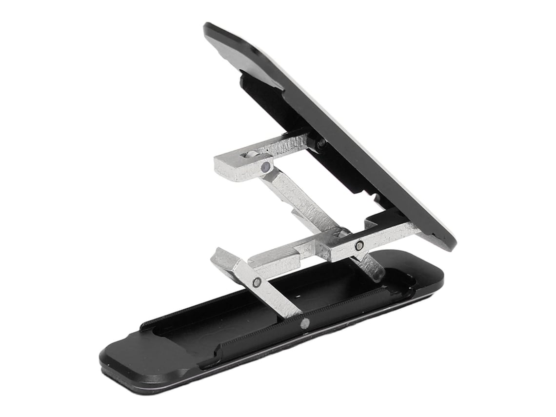 Soporte Plegable En Forma De W Para Teléfono Móvil Con Adhesivo Para Smartphones De 4 A 8 Pulgadas - Negro