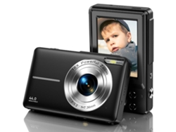 Cámara VIGA EUROPE compacta digital Dc403 Nivel de entrada Regalos para niños Cámara Fhd 44Mp 16X Zoom 2 Pantalla de 4 pulgadas Negro