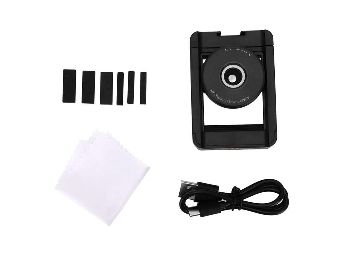 Lente Microscopio Para Teléfono 100x Con Luz Led Cpl Y Autofoco Universal Para Teléfonos Inteligentes