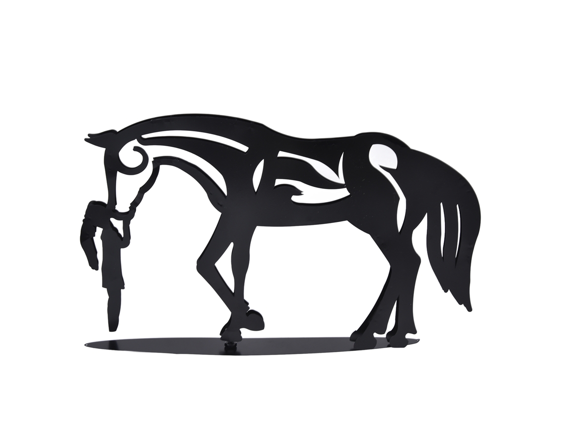 Estatua decorativa de caballo exclusiva, resistente a la oxidación.