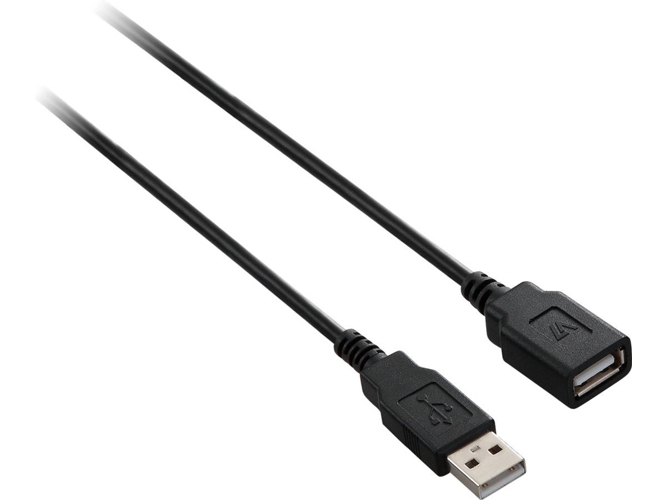 Cable USB V7 (USB - USB - 3 m - Negro)