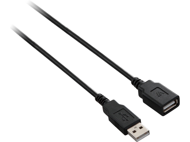 Cable USB V7 USB A/USB A 3 m Macho/Hembra Negro