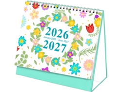 Calendario De Escritorio 2026-2027, 18 Páginas, Encuadernación De La A La Z
