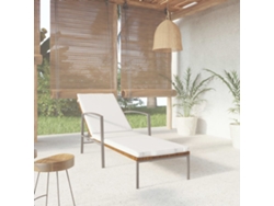 Tumbona Lounger de Jardín con Cojín Ratán PE Marrón