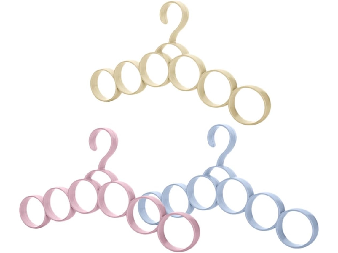 Juego 3 Perchas Multifuncionales Corbatas Cinturones Prácticos Soportes Plástico Almacenamiento Hogar