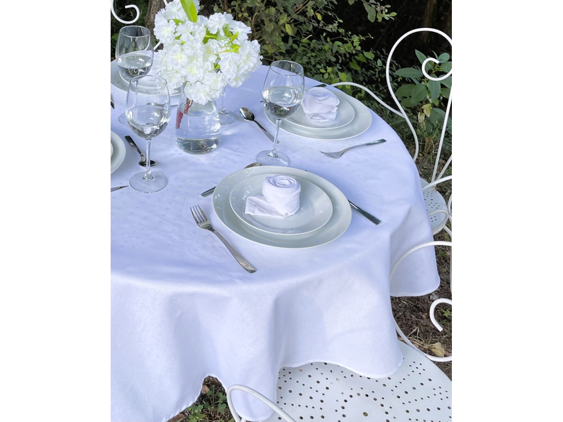 Mantel Redondo ILMH BY I LOVE MY HOME 150cm - Blanco Liso