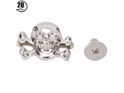20 Remaches De Calavera Estilo Punk Gótico De 15 Mm, Accesorios Diy Para Bolsos Y Ropa De Cuero.