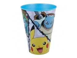 Vaso Grande De Color Celeste Con Imágenes De Pokémon 430 Ml 08006 P23stor