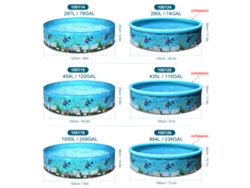 Piscina Redonda Plegable De Plástico Rígido (no Requiere Inflado) Para Bebés, Niños, Adultos Y Familias - Equipamiento Para Natación