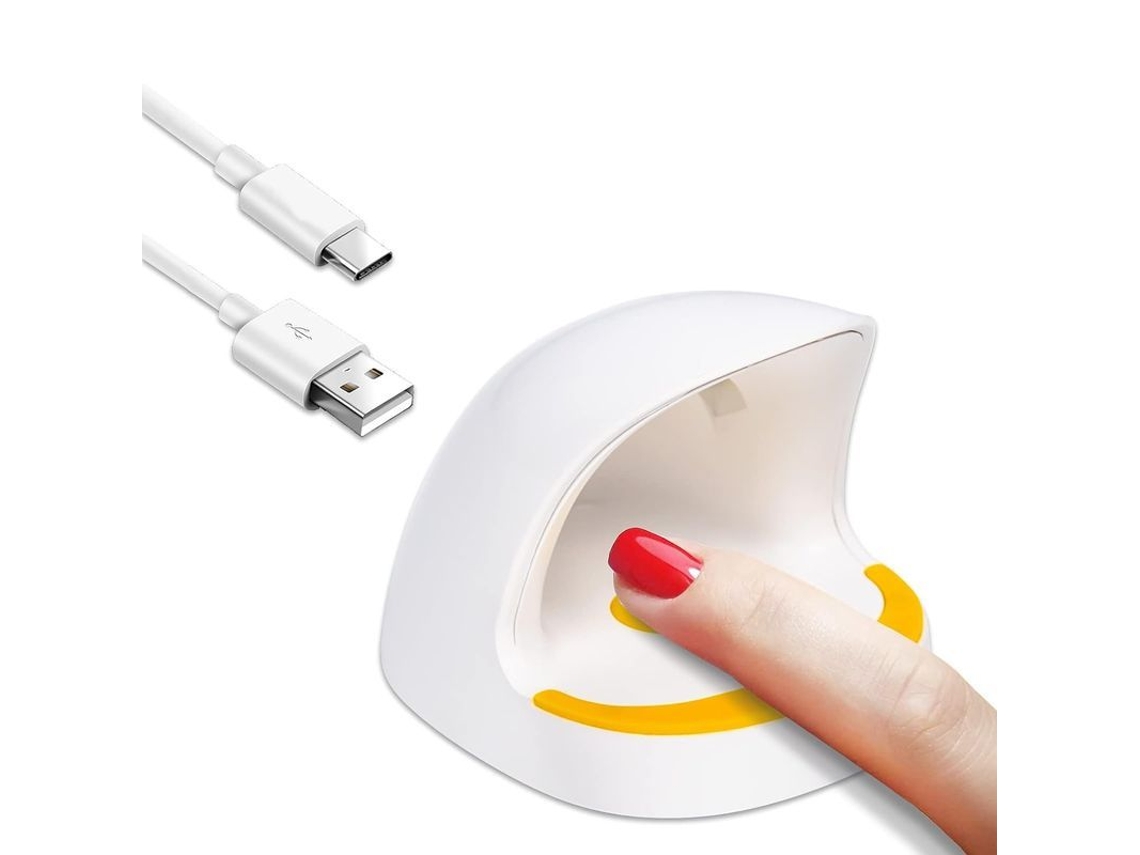 Mini Lámpara Led Portátil Para Uñas De Un Solo Dedo, Alimentada Por Usb, Secado Rápido Del Esmalte De Uñas.