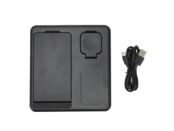 Base De Carga Inalámbrica Ajustable 3 En 1 De 15 W Para Iphone 14, 13, 12 Pro Max, Reloj Y Auriculares.