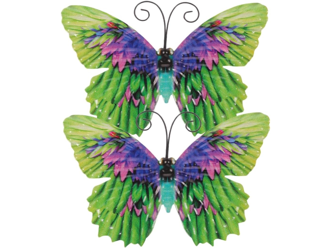 2 Decoración Colgantes De Mariposa Hierro