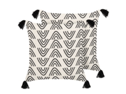 Juego de cojines decorativos BELIANI Mays de Algodón Blanco 45x45x10
