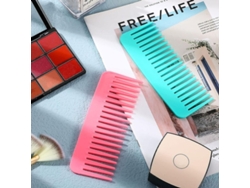 2 Peines De Dientes Anchos Para Desenredar Cabello Grueso, Para Cabello Rizado Húmedo Y Seco, Sin Mango, Rosa Cian