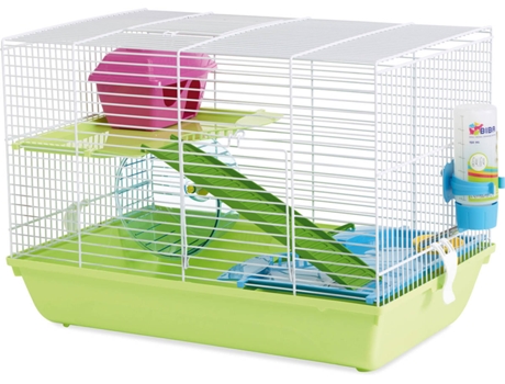 Jaula para Hamsters (Verde - 46.5x29.5x34cm)