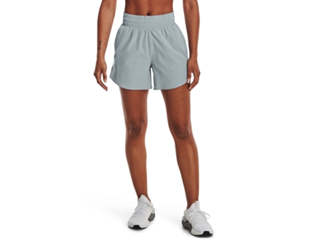 Pantalones Cortos de Mujer UNDER ARMOUR Corto Tejido Flex Azul (XS)