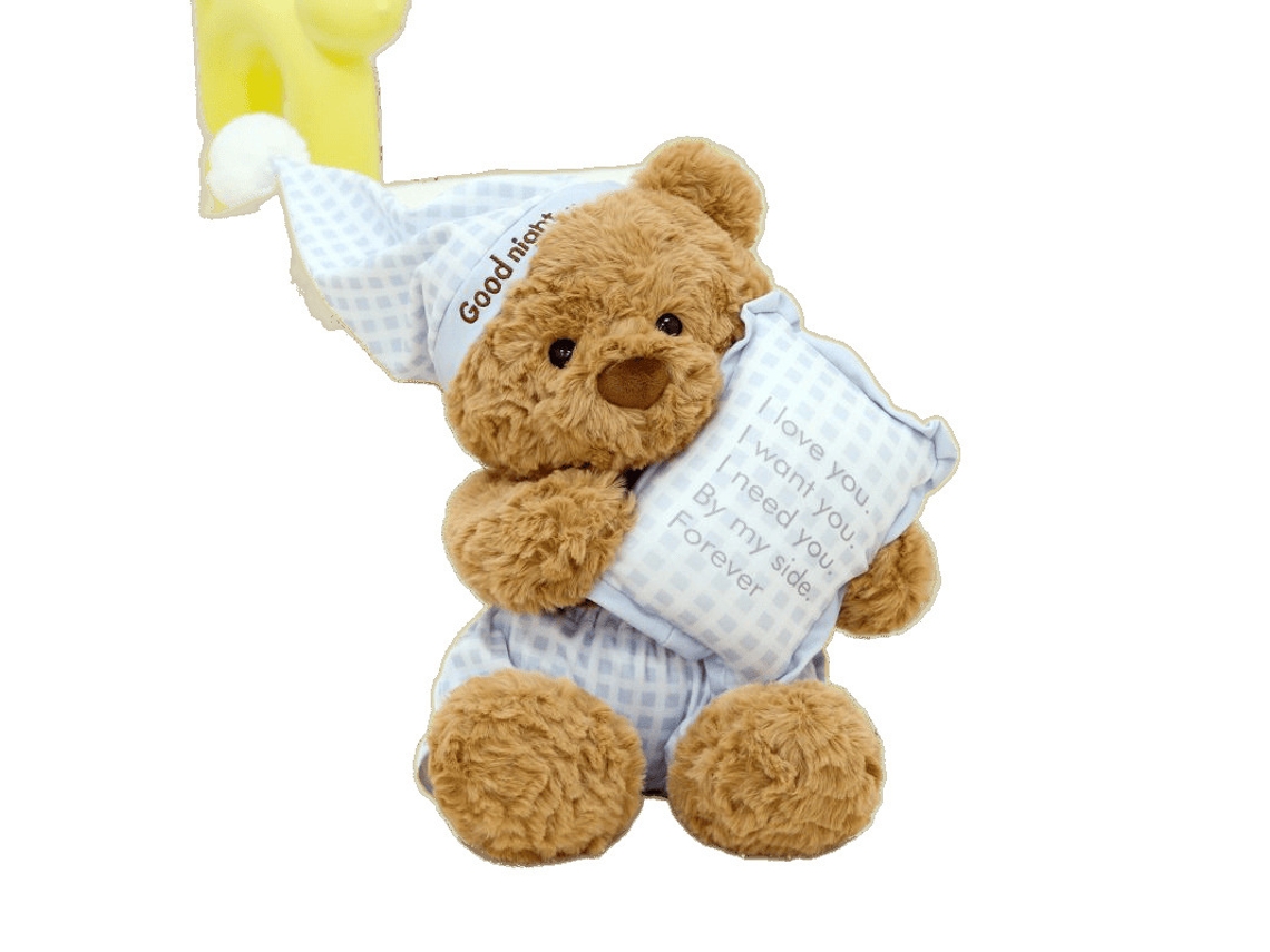 Adorable muñeco de oso en pijama, 40 cm