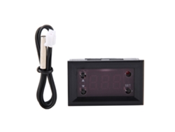 Controlador de temperatura digital W1218 con sonda LED roja y termostato regulador de 12 V CC.