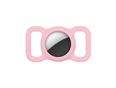 Funda impermeable de silicona suave para Apple Air Tag Tracker, soporte para collar de mascota para perro, color rosa ZMDECQNA