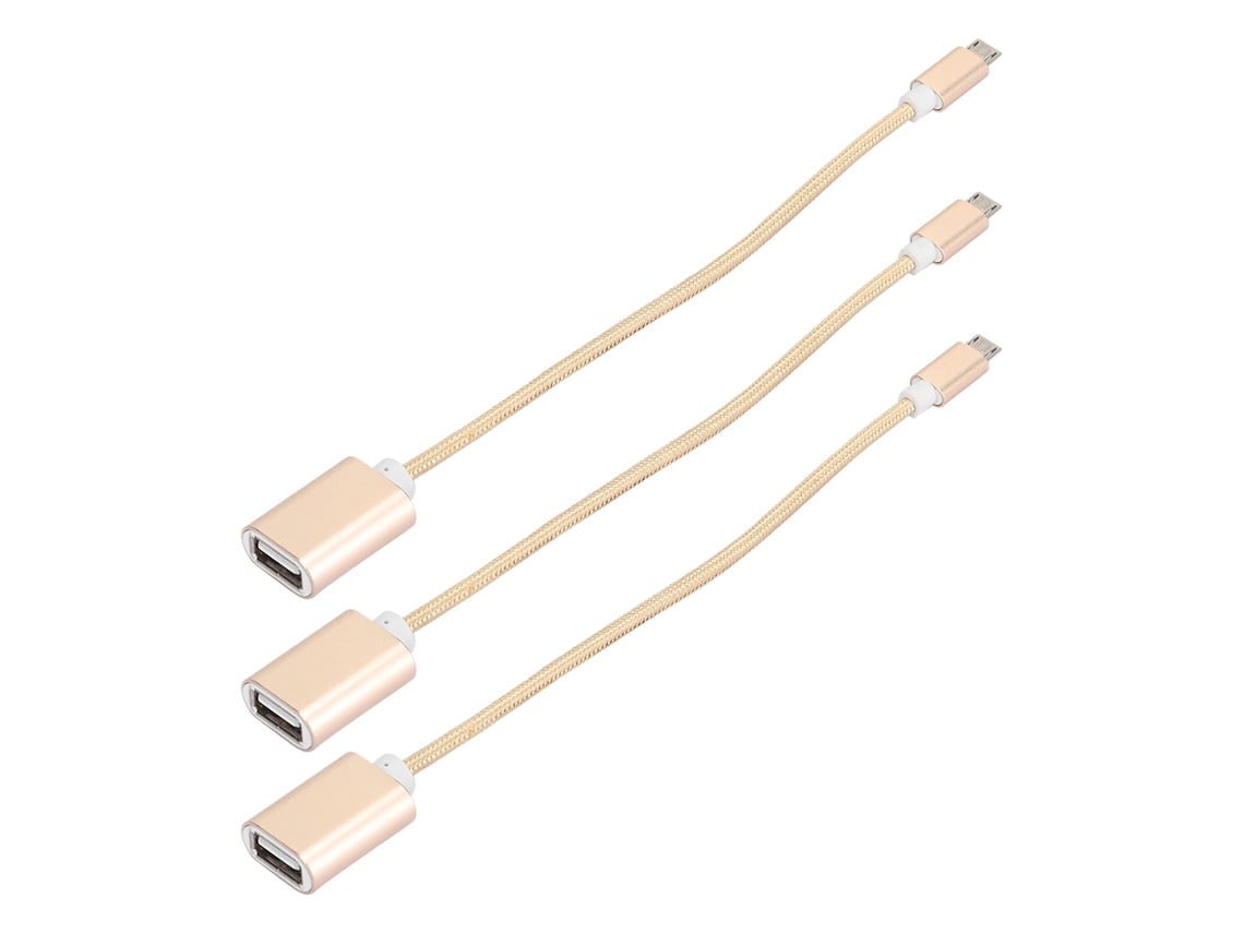 Cable Adaptador (adaptador Otg Para Dispositivos Android) 3 Piezas Nuevo Cable Adaptador Micro Cable Adaptador Otg Oro