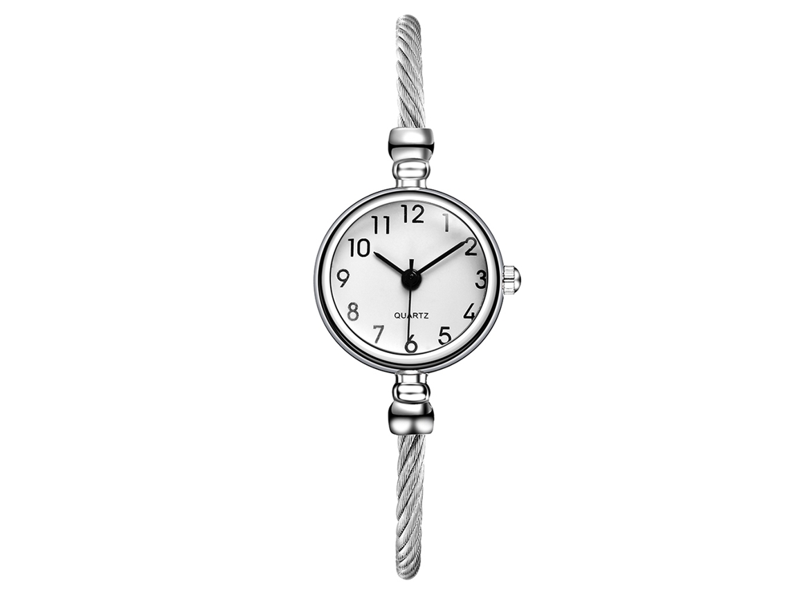 Reloj De Pulsera Para Mujer De Piel Sintética Con Colgante De Búho Y Diamantes De Imitación Zhoulianfa Blanco
