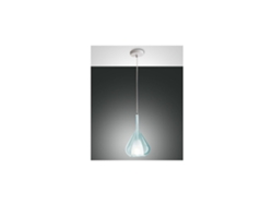 Lámpara colgante LED Lila de metal y vidrio de borosilicato Azul transparente 3481-40-244 FABAS LUCE