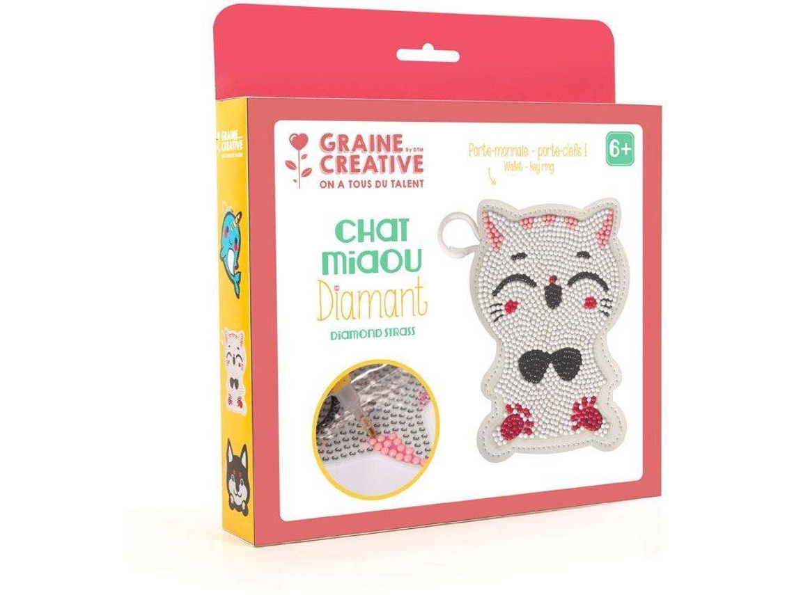 Juego de Mosaicos GRAINE CRÉATIVE Kit de pintura de diamantes DIY - Monedero (Edad Minima: 6 años)