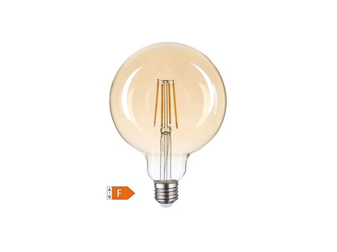 Bombilla LED globo G125 vintage, 7 W, E27, 2500 K, GSC