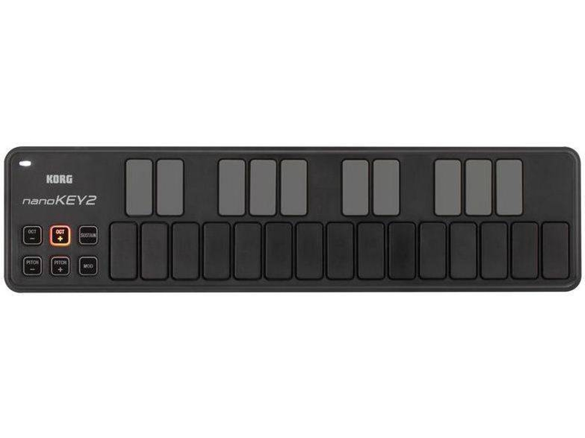 Teclado Maestro KORG NanoKEY 2 BK (25 Teclas - 32,5 x 1,3 x 8,3 cm)