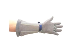 Guante de malla de 45 cm, protección superior en el procesamiento de carne / Plateado / M Portwest
