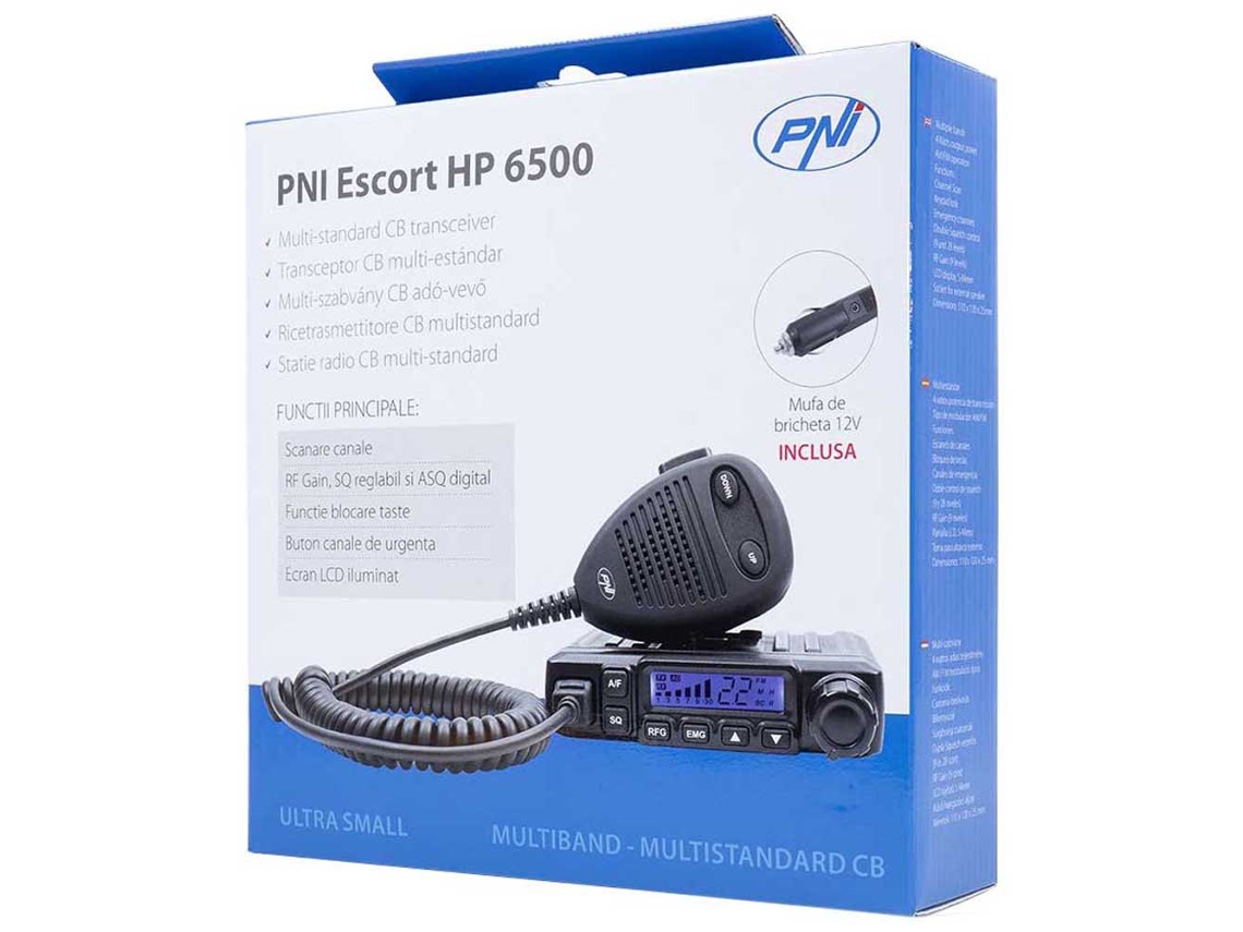 Autorradios PNI Estação de rádio cb kit asq + ml escort hp