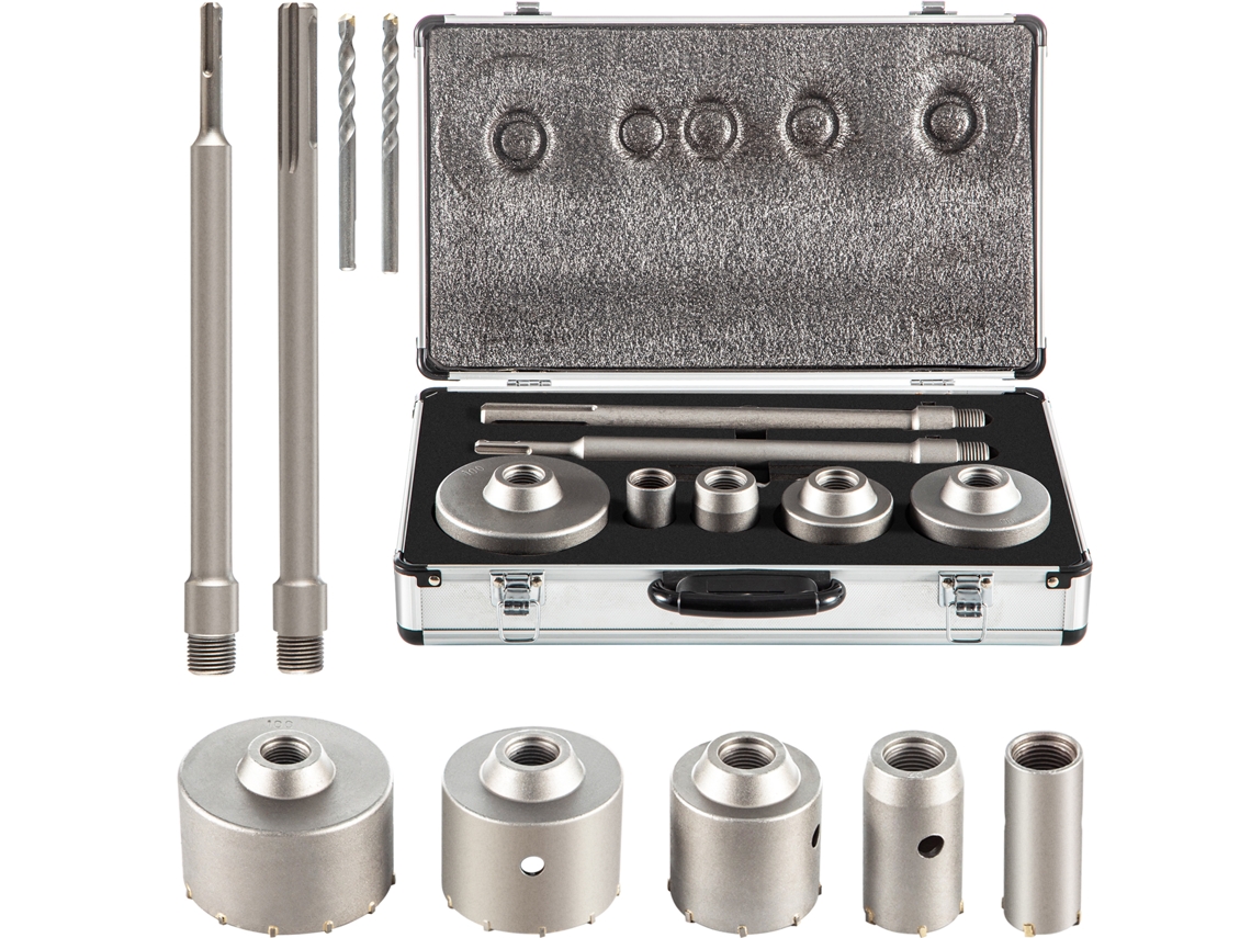Kit de sierra de corona para hormigón Succebuy, SDS Plus/max 30, abridor de pared de 100 mm