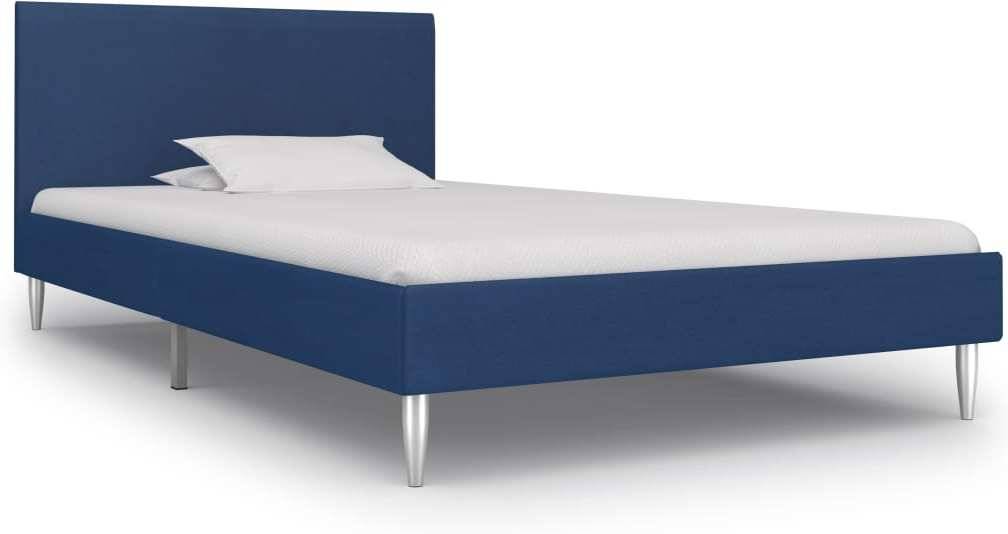 Cama VIDAXL 280951 Tejido Azul (Compatible con Colchón: 90x200 cm)