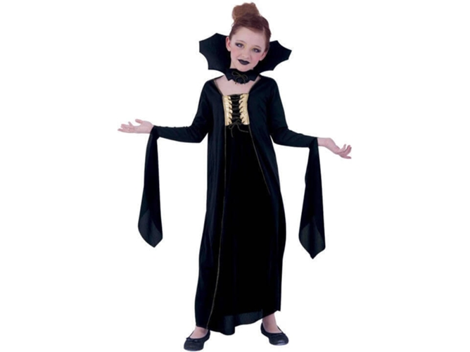 Disfraz de Niña DISFRAZZES Vampiresa Gótica Negra (Talla: 3 a 4 años)