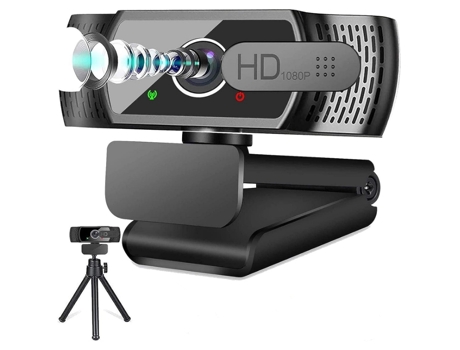 Cámara web USB 1080P HD Transmisión en vivo Computadora portátil PC Cámara web para videollamadas Conferencias Grabación de juegos, Reducción de ru...