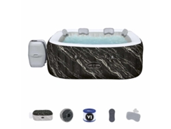 Spa Hinchable Bestway Lay-z-spa Hollywood Luxe Airjet 6 180x180x66 Cm Para 4-6 Personas Efecto Mármol Con Luz Led | Airjet 140 Chorros