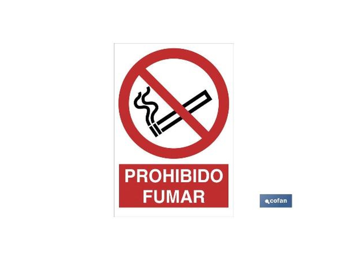 Señal poliestireno 148x105mm. prohibido fumar