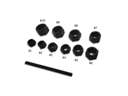 Juego de 11 llaves de impacto para tuercas y tornillos oxidados o dañados con estuche de 3/8 de pulgada