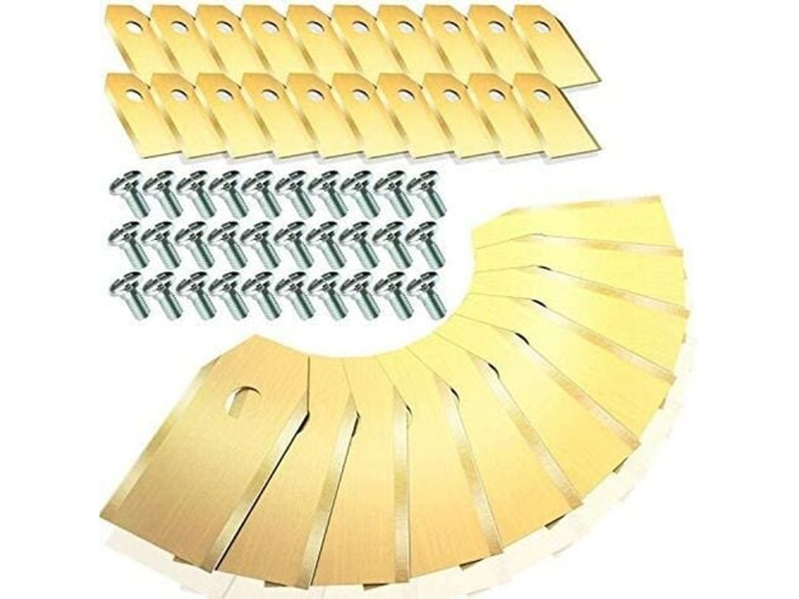 30 Cuchillas De Repuesto De Titanio Para Cortadoras Automáticas Husqvarna/gardena/yard Force, 0,75 Mm
