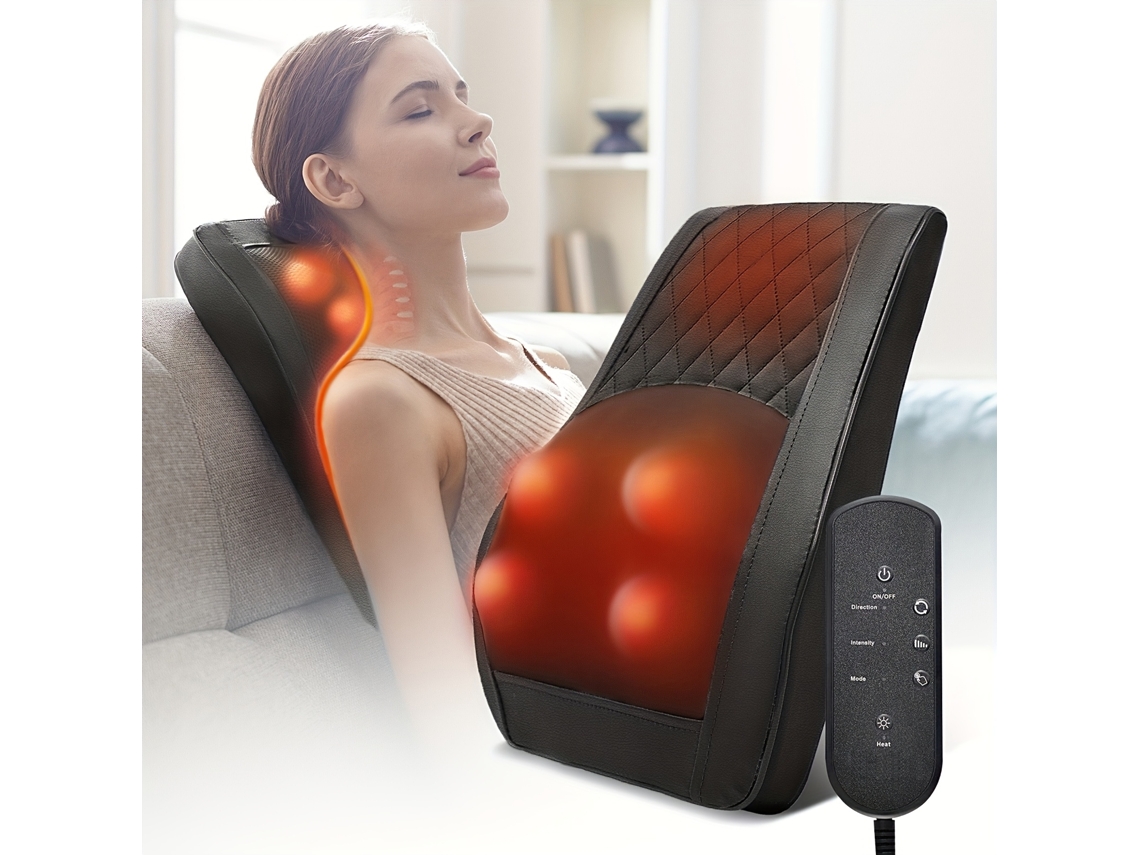 Dispositivo De Masaje Térmico Para Cuello Y Hombros: Combina Funciones De Presión, Rodamiento Y Vibración, Adecuado Para El Cuello Compacto