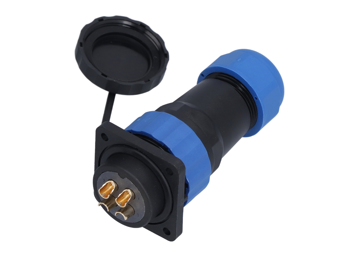 2026-conector Impermeable Cuadrado 4 Agujeros Ip68 Socket De Aviación 380v 45a Sp284 Pin
