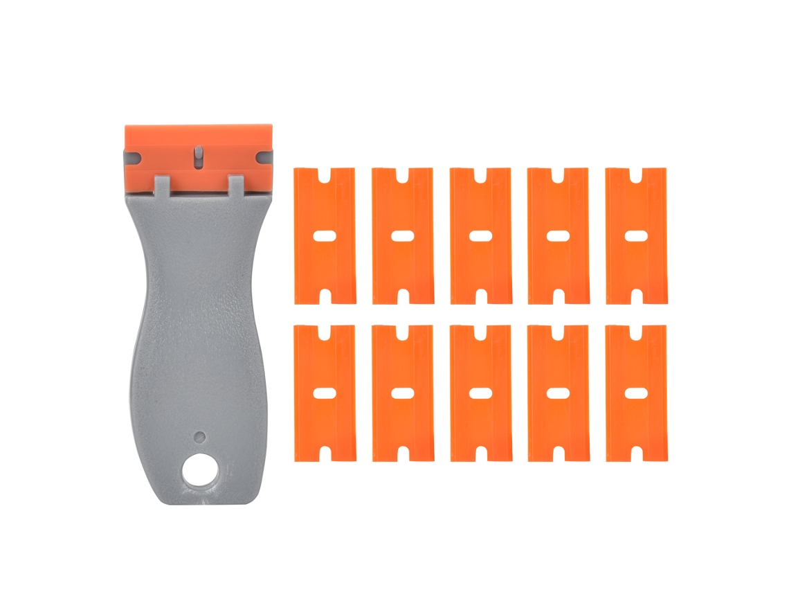 Herramienta De Limpieza De Pegamento Para Pantallas Lcd De Teléfonos Móviles Con Raspador Y 10 Cuchillas, Dos Aletas Para Reparación De Pantallas