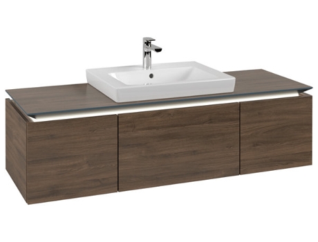 Villeroy &amp Boch Legato Vanity unit B684 1400x380x500mm centrada en el lavabo iluminación LED