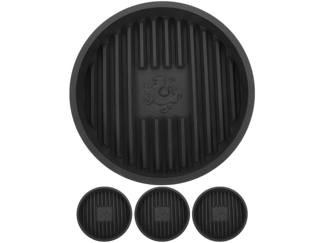 Juego de 4 bandejas con ventosas, soporte universal para ventosas de inodoro, bandejas antigoteo y alfombrillas Slowmoose