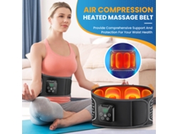 Masajeador de cintura inalámbrico con calefacción, cinturón inflable, alivia el dolor, masajeador de espalda unisex con acupresión. Sfushos
