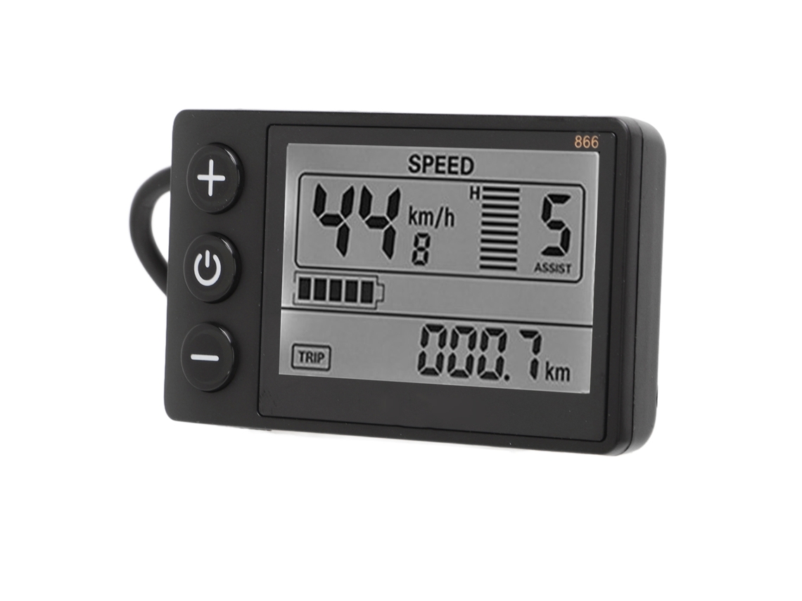 Panel de control para bicicleta eléctrica (pantalla LCD, enchufe impermeable)