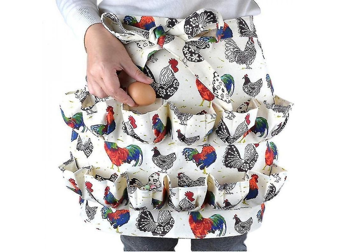 2026da-delantal Para Recoger Huevos Con 12 Bolsillos Profundos, Para Gallinas, Patos Y Gansos, Talla 53*45cm