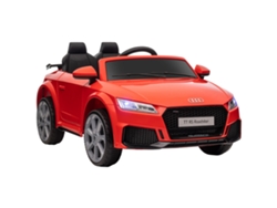 Coche eléctrico Audi TT para niños mayores de 3 años con mando a distancia, música y luces, batería de 12 V, 102 x 60 x 44 cm, rojo, ZENCORE SERVICES